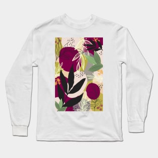 Modern Abstract leaves Long Sleeve T-Shirt